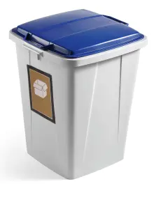 Durable DURABIN 90L Square - Food & Freezer Safe Waste Recycling Bin - Grey