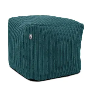 rucomfy Jumbo Cord Cube Beanbag - Teal