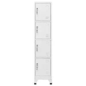 Berkfield Locker Cabinet with 4 Compartments 38x45x180 cm