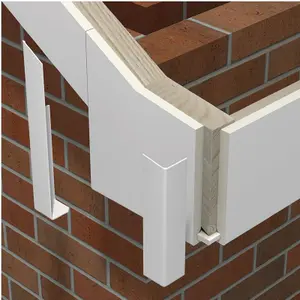 HomeSmart 5x Plastic UPVC Fascia and Soffit Board Straight Butt Joint, 300mm x 40mm, Round Edge