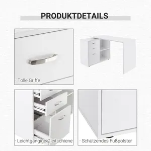 L-Shape Desk White