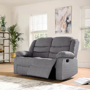 Milano Grey Linien Recliner Sofa 2 Seater