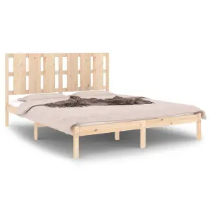 Berkfield Bed Frame Solid Wood 150x200 cm 5FT King Size