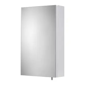 Croydex Dawley White Single Bathroom Wall cabinet With Mirrored door (H)690mm (W)400mm