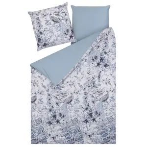 Duvet Cover Set BALLARD 155 x 220 cm Cotton Sateen Blue