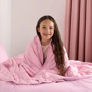 Weighted Blanket Supersoft Stress Anxiety Relief, Pink/Lilac - 3kg 100 x 150cm