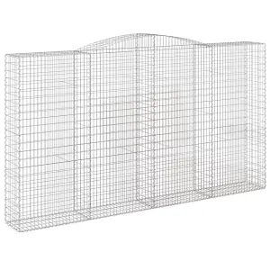 Berkfield Arched Gabion Basket 400x50x220/240 cm Galvanised Iron