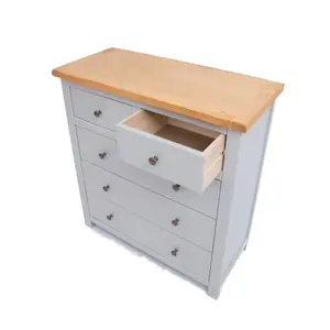 Argenta 5 Drawer Chest of Drawers Brass Knob