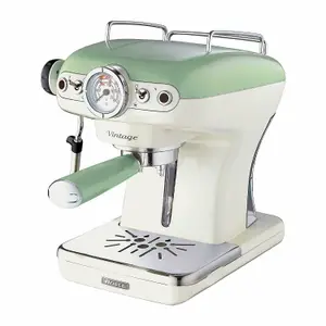 Ariete ARPK17 Vintage Retro Dome Kettle, Toaster & Espresso Coffee Machine Set, Green