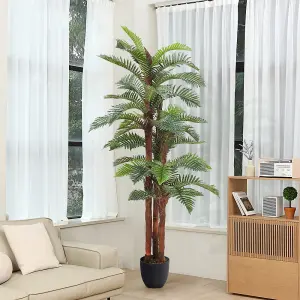 200cm H Garden Decoration Artificial Green Fern Tree with Pot