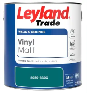 Leyland Trade Vinyl Matt Walls & Ceilings Emulsion Paint (5050-B30G) 2.5L