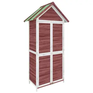 Berkfield Garden Tool Shed Mocha 89x52.5x175 cm Solid Wood Pine