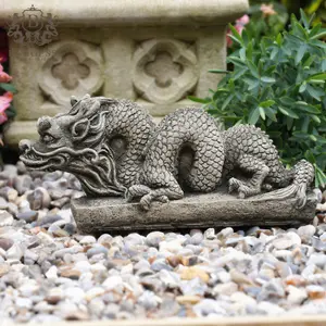 Feng Shui Dragon Stone Statue Oriental Chinese Asian Dragons Outdoor Garden