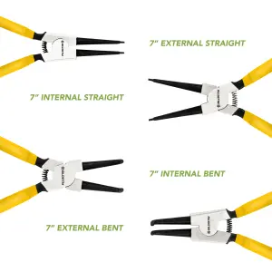 BLOSTM Circlip Pliers Set 4Pcs 7"