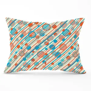 Retro Stripes And Circles Cushions 33cm x 48cm