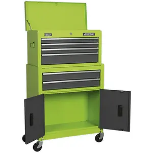 Premium 6 Drawer Green Tool Chest & Rollcab Combination Unit