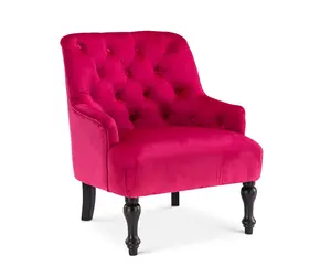 Velvet Pink Armina Accent Chair