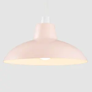 ValueLights Civic Retro Style Pink Metal Easy Fit Ceiling Pendant Light Shade