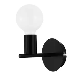 GoodHome Darrah Minimalist Matt Black Wall light