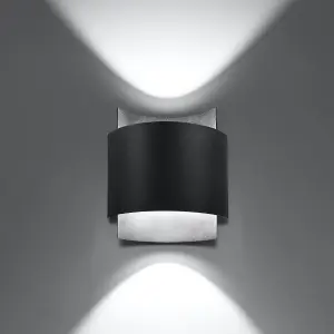 Impact Steel Black 1 Light Classic Wall Light