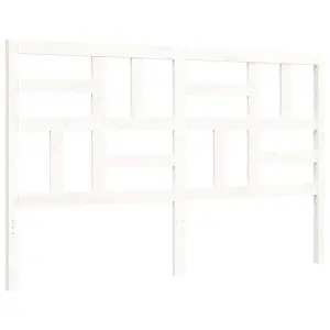 Berkfield Bed Frame without Mattress White King Size Solid Wood