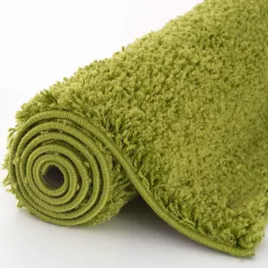 Myshaggy Collection Living Room Rugs Solid Design  Green