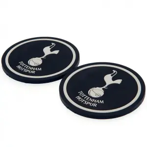 Tottenham Hotspur FC Coaster Set (Pack of 2) Navy/White (One Size)