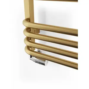 Alex Brass Heated Towel Rail 76cm H  x 50cm W x 12cm D