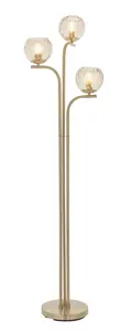 Anson Lighting Iowa  3 Light Satin Brass Floor Light