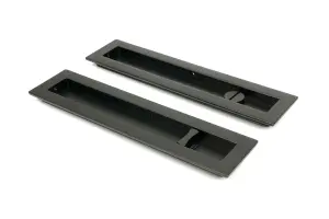 From The Anvil Aged Bronze 250mm Plain Rectangular Pull - Privacy Set