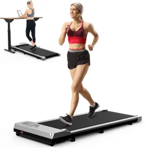 Motorized Treadmill Speed 1-6KM/H,Space Saving Treadmill for Home and Office-Grey