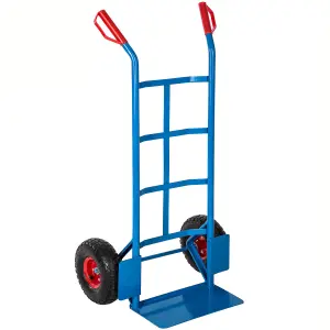 Sack Barrow - heavy-duty, 200 kg load capacity, steel frame - blue