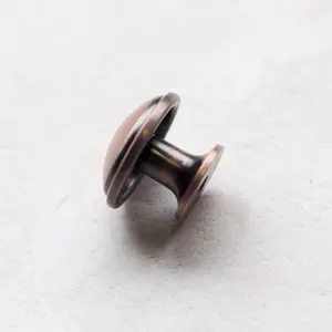 35mm Copper Cabinet Knob Brushed Antique Rose Gold Kitchen Cupboard Door Drawer Pull Handle Wardrobe Furniture Replacement