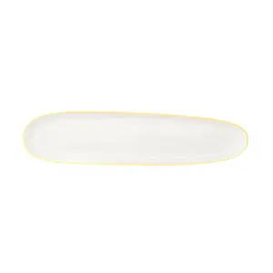 Abbesses 7.6cm Porcelain China Appetiser Plate (Set of 4) White/Yellow