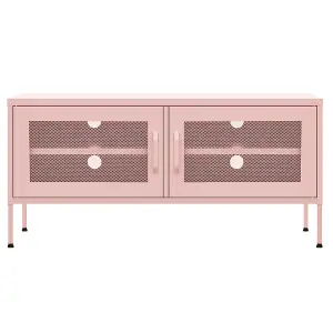 Berkfield TV Cabinet Pink 105x35x50 cm Steel