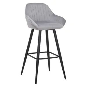 Hennen 76cm Bar Stool Black / Grey