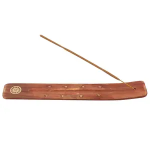 Something Different Wood Sun Incense Ash Catcher Brown (One Size)