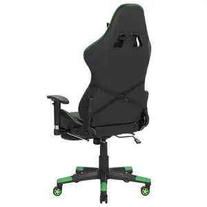 Gaming Chair Faux Leather Green VICTORY