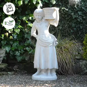 Large Gypsy Girl Statue with Basket