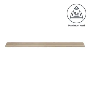 GoodHome Rigga Modular Oak effect Rectangular Floating shelf (L)118cm x (D)19cm