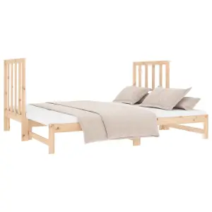 Berkfield Pull-out Day Bed 2x(90x190) cm Solid Wood Pine