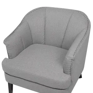 Armchair ELVERUM Fabric Light Grey