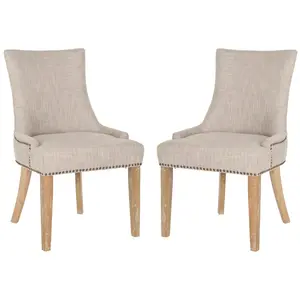 Baumgarten Upholstered Dining Chair (Set of 2) Grey