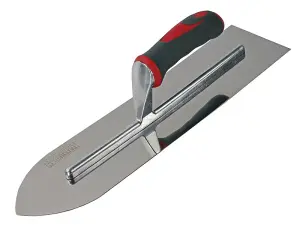 Faithfull Flooring Trowel Stainless Steel Soft Grip Handle 16 x 4in FAISGTFL16SS