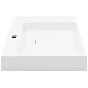 Berkfield Wash Basin 50x50x12.3 cm Mineral Cast/Marble Cast White