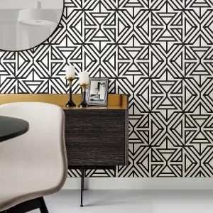 Fine Decor FD25553 Helios Wallpaper, Black