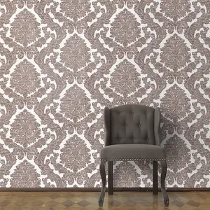 Gold Valencia Damask Wallpaper