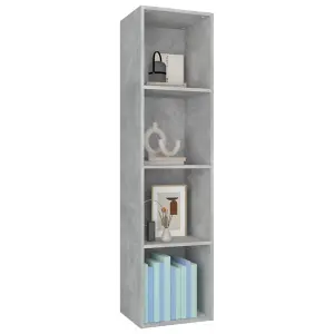 Berkfield Book Cabinet/TV Cabinet Concrete Grey 36x30x143 cm Engineered Wood