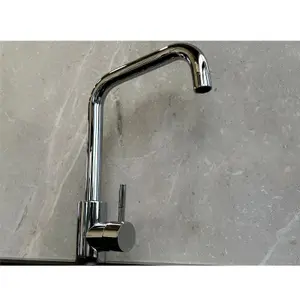 Reginox Chrome Stainless Steel Kitchen Sink Tap SALINA CH Square Neck Deck Mounted