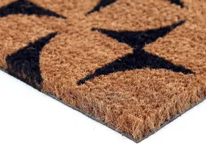 Coco&Coir Door Mat Thick Coir Indoor Outdoor Heavy Duty Bird Series Bat Design Door Mat 45 x 75 cm LOST BATS